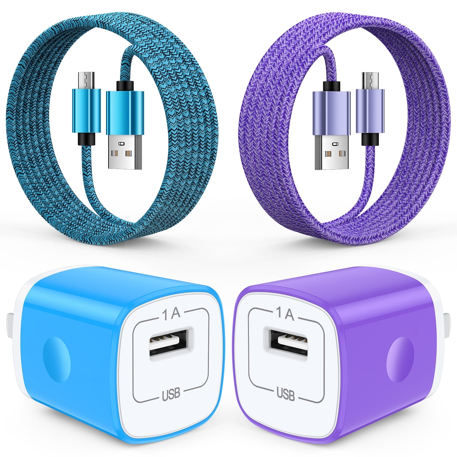 Cavo USB 2.0 Micro-USB Da 1 Metro Con Connettori Dritti E Angolati (destro/sinistra) Per Ricarica E Sincronia - Innov8