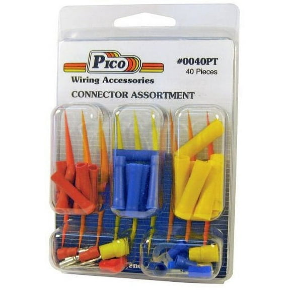 Pico 0040PT 40 Piece Butt Connector and Assorted Terminal Kit (22-16, 16-14 & 12-10 AWG)