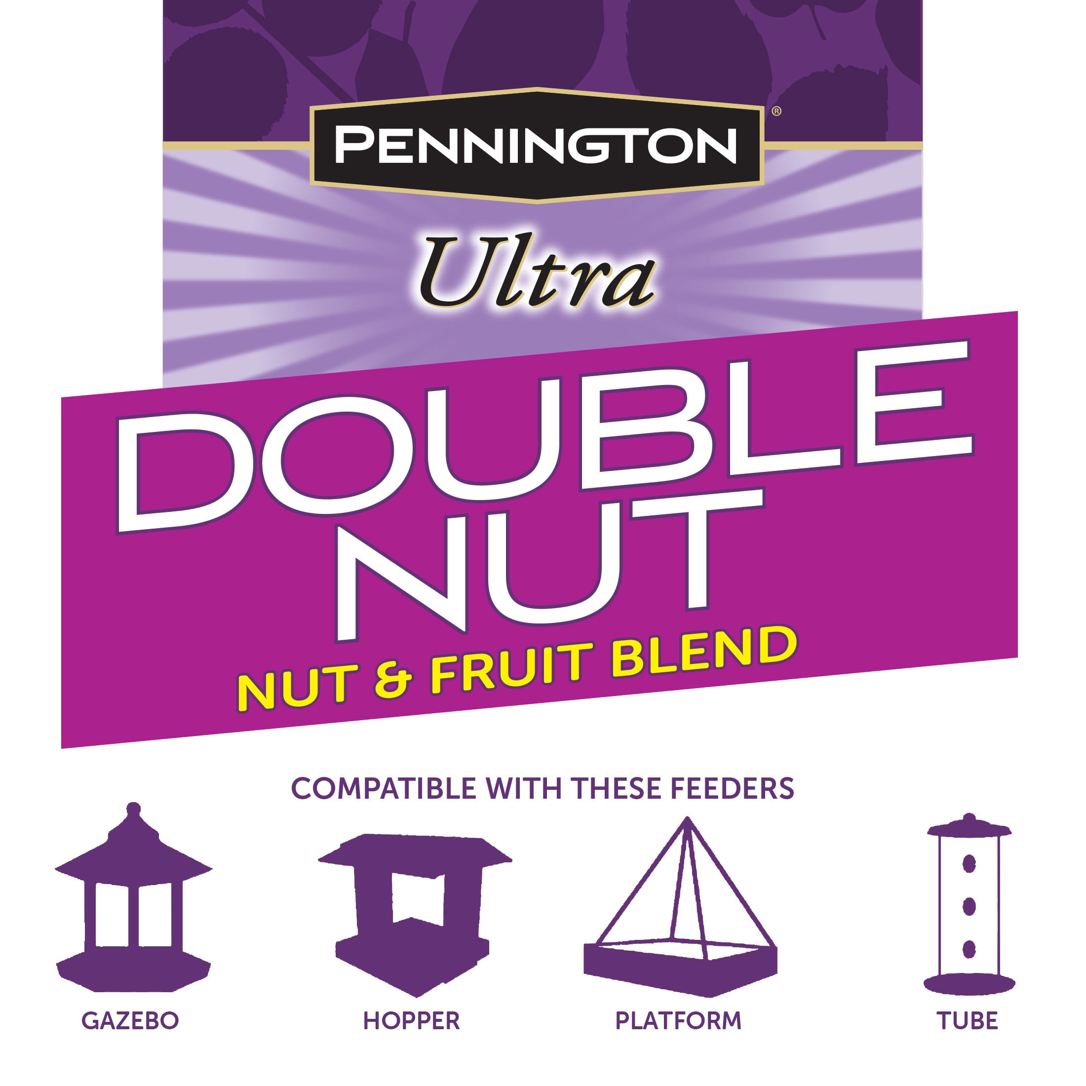 Pennington Ultra Double Nut & Fruit Blend, Wild Bird Seed and Feed, 2.5 lb. Bag, 1 Pack, Dry