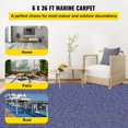 thumbnail image 2 of ZXNYH Deep Blue Marine Carpet 6 ft x 13.1 ft Marine Carpeting Marine Grade Carpet for Boats with Waterproof Back Outdoor Rug for Patio Porch Deck Garage Outdoor Area Rug Runner Non-Slide Porch Rug, 2 of 7