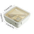 thumbnail image 3 of Meggemo 37.2 Oz Square Lunch Box With Dipping Sauce Container BPA Free Leak Proof For Work School Picnics, 3 of 6