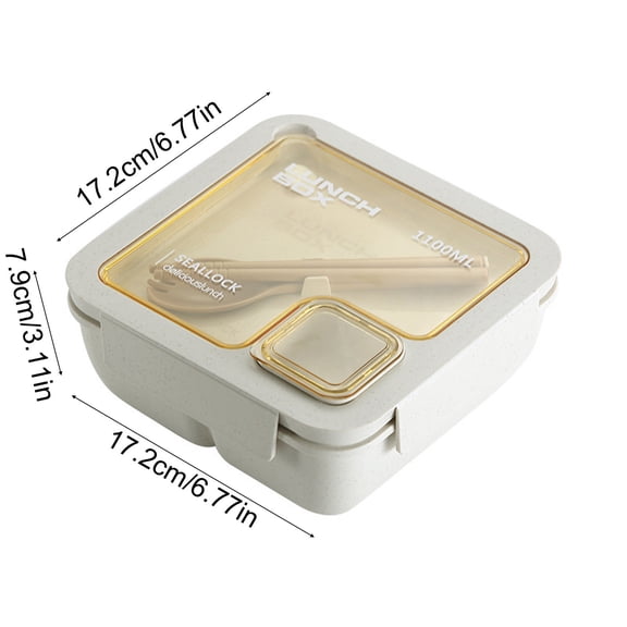 Lunch Box Bento Box Insulated And Sealed Portable Square Compartmented Lunch Containers Dipping Sauce Box For Teens And Office Workers That Can Be Microwaved 850ml Food Containers