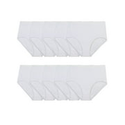 Fruit of the Loom Women's Brief Underwear, 10 Pack, Sizes M-3XL