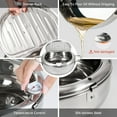 thumbnail image 4 of Hawsaiy 9.4" Deep Fryer Pot, 304 Stainless Steel Japanese Frying Pot with Oil Drain, Temperature Control and Lid, Tempura Deep Fryer Pot for Kitchen Stove/Induction Cooker French Fries Fryer Chicken, 4 of 9