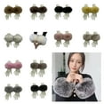 thumbnail image 2 of Women Fashion Winter Arm Sleeve Plush Elastic Wrist Cuffs Ladies Solid Color Arm Warmer Plush Wrist Protects Winter, 2 of 4