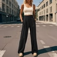 thumbnail image 2 of Krdevn Womens Pants - Women's Casual Pants High Waisted Straight Leg Trousers for Daily Wear Jogging Outdoor Activities Comfortable Work Slacks with Tape,Pants for Women,Size:M, 2 of 4