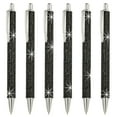 thumbnail image 1 of Bolígrafo de Metal con Rhinestones Paquete de 6 Bolígrafos de Diamante de Cristal Tinta Negra Punta de 1.0mm Brillantes para Mujeres Regalo Oficina Toma de Notas Diario, Negro, 1 of 6