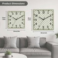 thumbnail image 5 of Sage Green Plaid Wooden Wall Clock Silent Non Ticking, Farmhouse Green White Checkered Lace Square Wall Clocks Battery Operated, Decor Clock for Home Office, Living Room, Kitchen, 12 Inch, 5 of 9