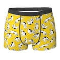 thumbnail image 6 of Men's Boxer Briefs, Artistic Cute Cartoon Cat Yellow Soft Comfy Mens Underwear Boxer Briefs Breathable With Widen Waist, 6 of 7