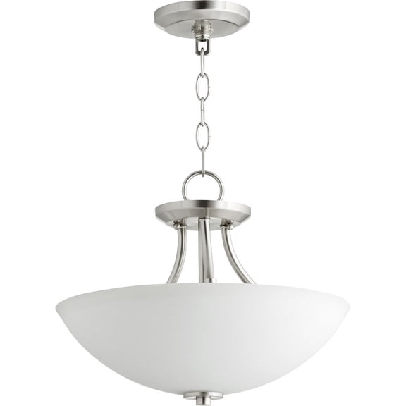 Quorum Lighting Barkley 3-Light Pendant, Satin Nickel, 15W, 12H
