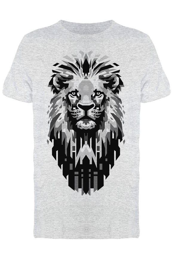 Lion Head Grey Scale Tee Men's -Image by Shutterstock