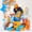 Blue Orange, variant on Castle Fairy Black Girl Full Size Bedding Sets 7 Pieces,Colorful Plaid Graffiti Full Size Bed in a Bag,Orange Blue,Grey Reversible