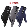 thumbnail image 2 of Two pairs of unisex winter cycling gloves - windproof and warm touchscreen gloves, zippered design, polyester fiber, ideal for winter sports gear | Zippered gloves | Durable gloves, 2 of 14