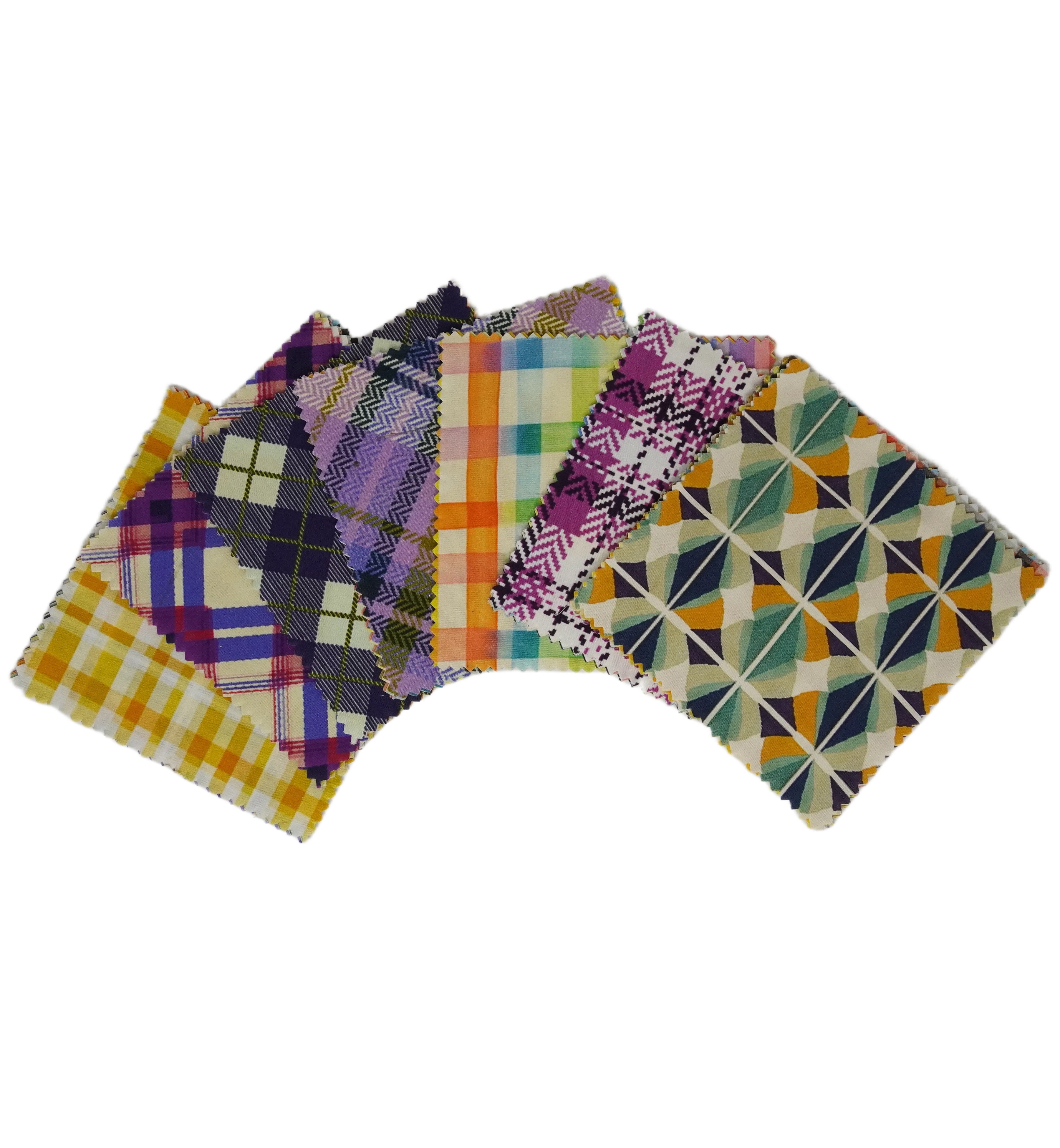 Soimoi Check Print Precut 10-inch Cotton Fabric Quilting Squares Charm Pack DIY Patchwork Sewing Craft