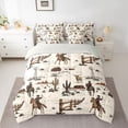 thumbnail image 2 of Castle Fairy Western Cowboys Twin Bedding Sets,Animal Highland Cow Bedding Comforter Set, 2 of 8