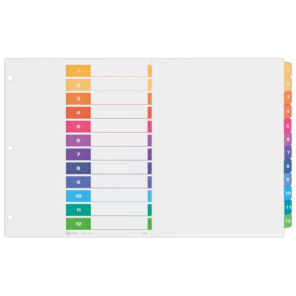 Tabs For Binders Templates