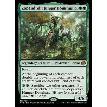 MtG Phyrexia: All Will Be One Mythic Rare Zopandrel, Hunger Dominus (FOIL) #195