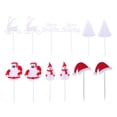 thumbnail image 2 of Home99 Santa Claus Reindeer Tree Fruit Fork Food Sign Children's Cake Dessert Bento Toothpick, 2 of 7