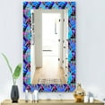 thumbnail image 3 of DESIGN ART Designart 'Tropical Mood Blue 2' Bohemian and Eclectic Mirror - Printed Wall Mirror 27.6 in. wide x 39.4 in. high, 3 of 5