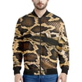 thumbnail image 2 of Chaqueta deportiva con estampado 3D de serpiente de terror para primavera y otoño de 2024, chaqueta de estilo aviador con cuello alto para uso diario, ropa de calle, tops con cremallera, 2 of 5
