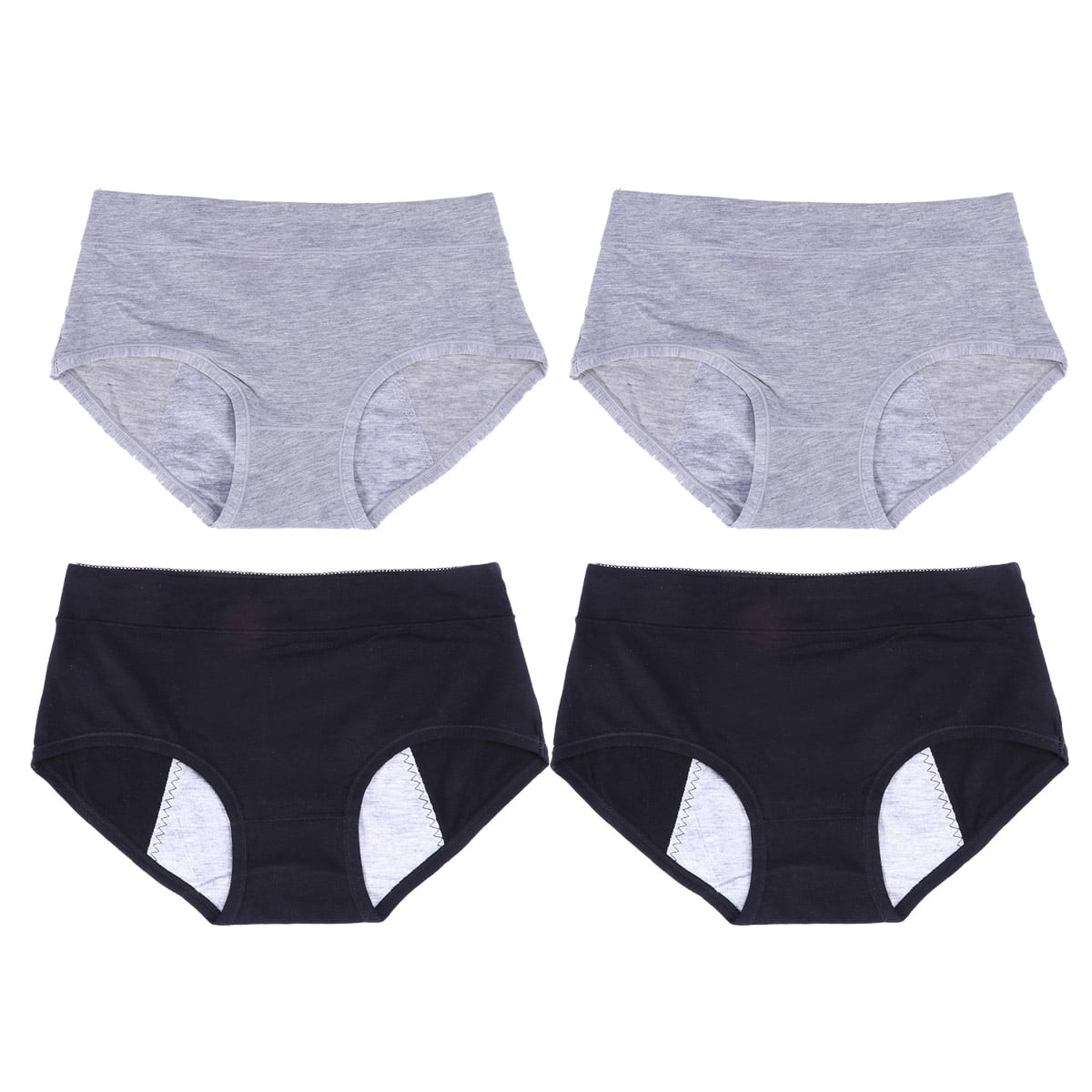 NICEXMAS 4Pcs Womens Menstrual Underpants Period Briefs Teen Girls No