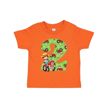 

Inktastic Tractor Boy 2nd Birthday Gift Toddler Boy Girl T-Shirt
