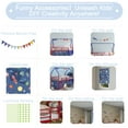 thumbnail image 3 of Metal Junior House Twin Loft Bed with Slide and Curtain Set, Super Hero Color Navy Blue and Red, 3 of 8