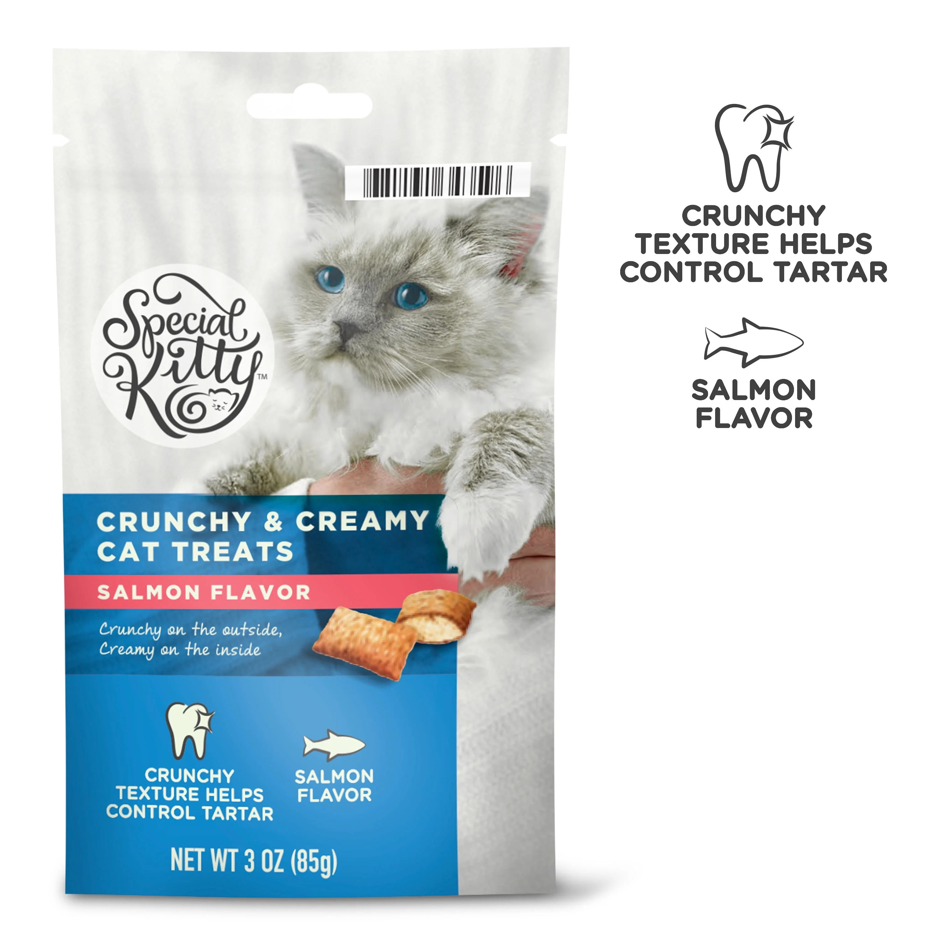 Special Kitty Crunchy and Creamy Cat Treats Salmon Flavor, 3 oz