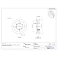 thumbnail image 4 of 1/2 in to 2-1/2 in Quick Detachable Bushed Bore 2 Groove V-Belt Pulley 6.7 in OD, 4 of 4
