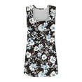thumbnail image 5 of Tank Tops for Women Sleeveless Square Collar Printed Loose Pullover T-shirt Tank Black XXL, 5 of 6