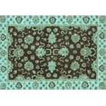 thumbnail image 1 of Ahgly Company Indoor Rectangle Oriental Light Blue Traditional Area Rugs, 2' x 5', 1 of 4