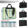thumbnail image 6 of YFYANG 13 inch Universal Laptop Bag Oxford Cloth Laptop Sleeve, Multi-functional Vintage Green Watercolor Stripes Notebook Computer Messenger Bag Handbag, 6 of 8