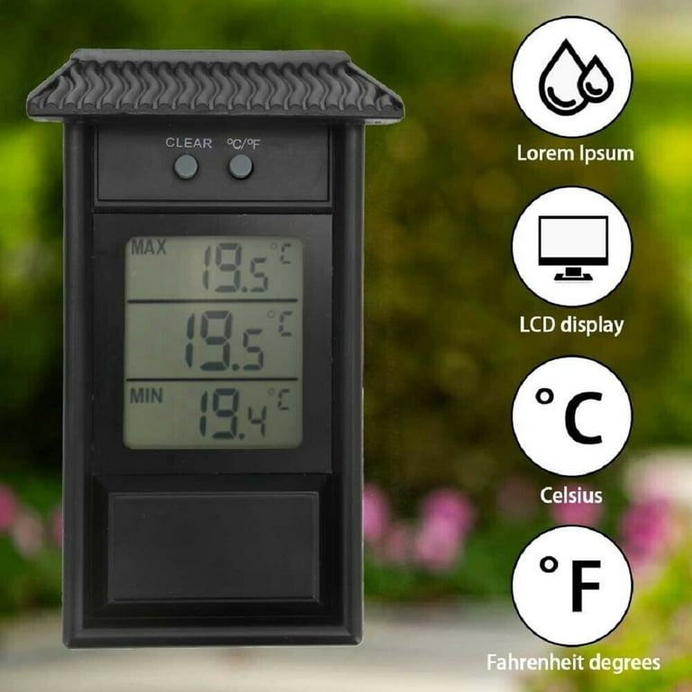 Outdoor Wall Thermometer Home Garden Office Greenhouse Temperature Gauge  Plastic Tools