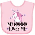 thumbnail image 3 of Inktastic My Nonna Loves Me Unicorn Girls Baby Bib, 3 of 4