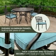 thumbnail image 6 of Hanover Traditions 5-Piece Rust-Free Aluminum Outdoor Patio Dining Set with Blue Cushions, 4 Dining Chairs and Aluminum Round Dining Table, TRADDN5PC-BLU, 6 of 24