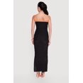 thumbnail image 3 of Women's Textured Knit Side Slit Tube Maxi Dress, 3 of 3