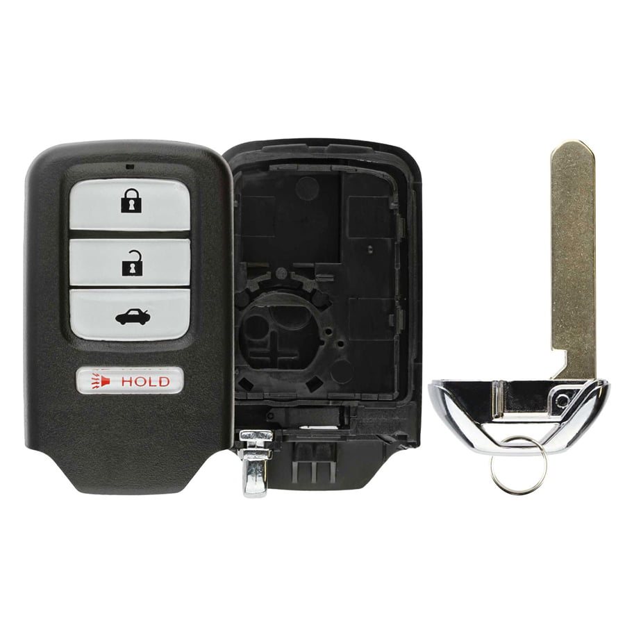 HR-V Civic CR-Z Pilot No Electronics CR-V Key Fob Keyless Entry Smart Remote Shell Case & Pad fits Honda Accord
