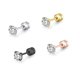 thumbnail image 5 of Juego de 5 pares de aretes YONGSHENG Hipoalergénicos de Acero Inoxidable en Oro Rosa, 5 of 5