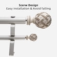 thumbnail image 5 of KITBONIS Curtain Rod Set Ball Dec Engraved Double Extendable Curtain Rod 48"-84", 5 of 7