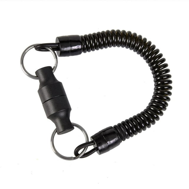 serony Boucle Magnétique en Aluminium Légère Portable Forte Clip de Libération de Filet de Pêche avec Lanière pour Pêche Volante Camping Randonnée Adulte Extérieur