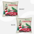thumbnail image 3 of Bingfone Merry Christmas 1 Linen Throw Pillow Covers Cushion Case Pocket Button Vintage Farmhouse Pillowcase for Sofa Couch Bed 16"x16", 3 of 9