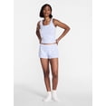 thumbnail image 2 of No Boundaries Cloud Core Sleepwear Tank Top and Shorts Sleep Set, 2-Piece, Women's XXS-3X, 2 of 5