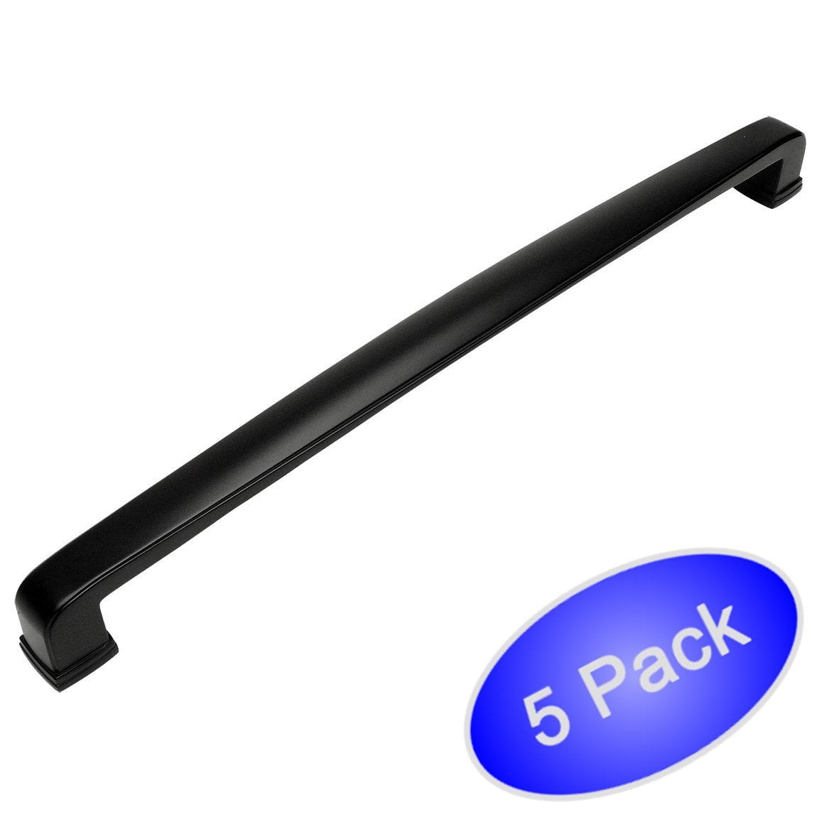 Cosmas 439212FB Flat Black Modern Oversized Hardware