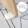 thumbnail image 1 of Tope de puerta de goma antideslizante en cuña, protector de puertas, color blanco, 2 piezas, 1 of 7