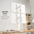 thumbnail image 4 of VIVO White Dual LCD Monitor Vertical Stand Mount, Fits 2 Ultrawides up to 34", 4 of 9