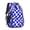 Blue and White, variant on Blue and Black Wavy Checkered Pattern Backpack for School, Cute School Bag with Adjustable Shoulder Straps and Padded Back, 16.9"x12.6"x5.9"