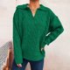 thumbnail image 5 of Suéter de cuello en V para mujer, suéter de punto de manga larga a la moda con cuello en V, suéter, tops para mujer, 5 of 5
