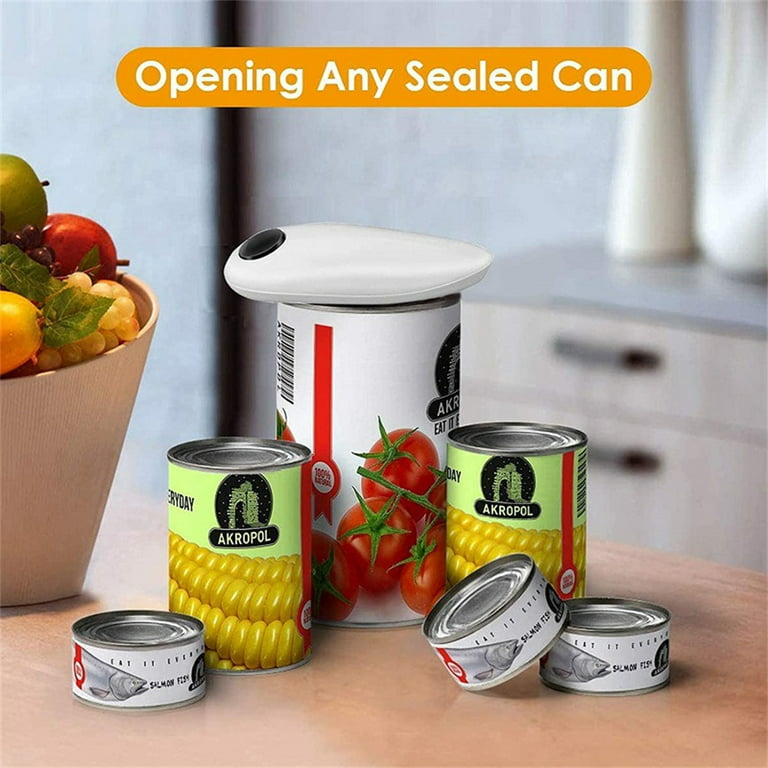 CO1100-R Kitchen Mama Electric Can Opener: Open Your Cans with A Simple  Push of Button - No Sharp Edge, Food-Safe and Battery Operated Ha