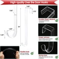 thumbnail image 3 of chalian 15" Clear Wreath Hangers - Non Scratch Over The Door Hanger Hooks, Wreath Door Hanger - Easter, Fall, Halloween, Christmas Decorations - Indoor/Outdoor - Welcome Sign - 1 Pack, 3 of 16