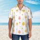 thumbnail image 2 of Balery Funny Chicken Camisas hawaianas de manga corta para hombre, camisas playeras de corte holgado, camisas de vacaciones con botones,Medium, 2 of 7